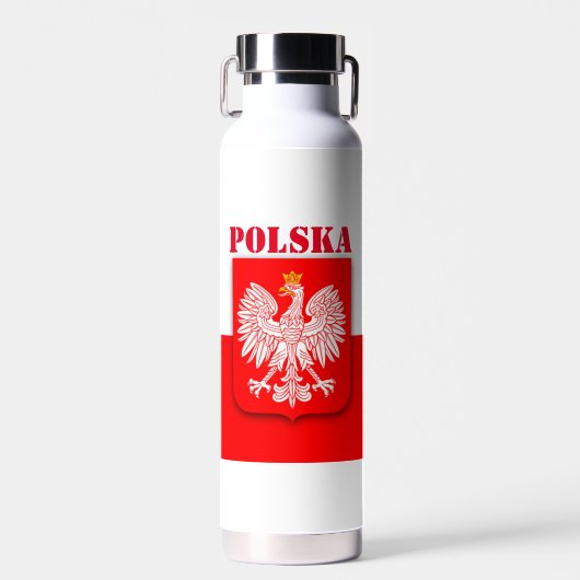 Polen Vlag Polska Patriottisch Football Voetbal Waterfles (Voorkant)