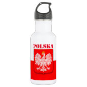 Polen Vlag Polska Patriottisch Football Voetbal Waterfles (Voorkant)
