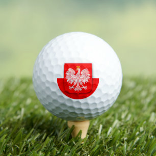 Polen Vlag Polska Poolse Golfer Reizen Europa Golfballen