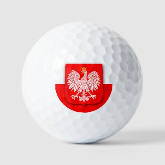 Polen Vlag Polska Poolse Golfer Reizen Europa Golfballen (Voorkant)