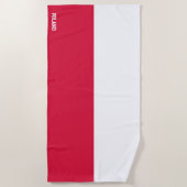 Polen Vlag Prachtig Patriottisch Strandlaken (Voorkant)