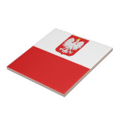 polen vlag tegeltje (Zijkant)