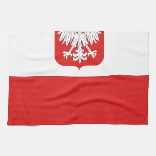 polen vlag theedoek (Horizontaal)