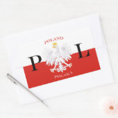 Polen Vlag van Polska Witte Adelaar Rechthoekige Sticker (Envelop)