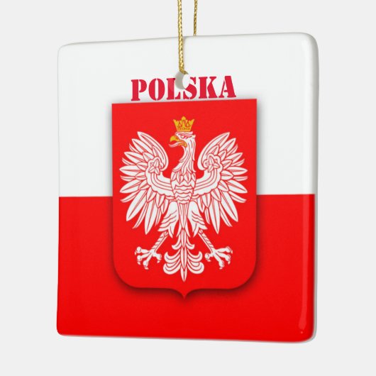 Polen Vlaggenembleem Erfgoed Patriottisch Polska Keramisch Ornament (Links)