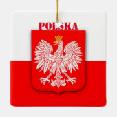 Polen Vlaggenembleem Erfgoed Patriottisch Polska Keramisch Ornament (Achterkant)