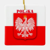 Polen Vlaggenembleem Erfgoed Patriottisch Polska Keramisch Ornament (Voorkant)