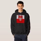 Polen Vlaggenwereldpatriottisch Football Voetbal P Hoodie (Voorkant volledig)