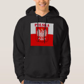 Polen Vlaggenwereldpatriottisch Football Voetbal P Hoodie (Voorkant)
