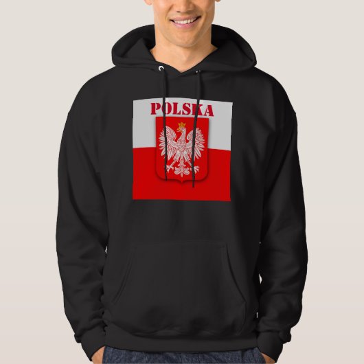 Polen Vlaggenwereldpatriottisch Football Voetbal P Hoodie (Voorkant)