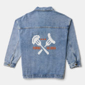 Polen Voedsel Pierogi Kielbasa Pools Denim Jacket (Achterkant)