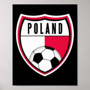 Polen Voetbalshirt Zak Poolse Vlag Poster