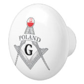 Polen vrijmetselarij teken keramische knop (Rechts)