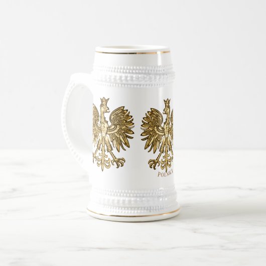 Polen (Wapen) Gouden Crest Bierpul (Voorkant links)