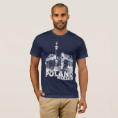 Polen Warschau in het donker T-shirt (Voorkant volledig)