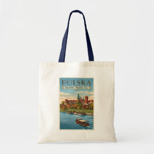 Polen Wawel Koninklijk Kasteel Illustratie Reis Ku Tote Bag