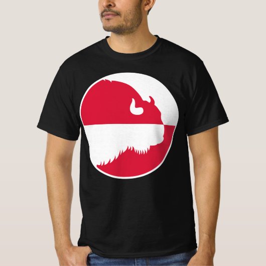 Polen Wisent Zubr Poolse Nationale Dierenvlag T-shirt (Voorkant)