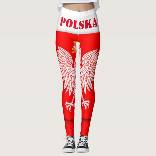 Polen WK 2026 Football Voetbal Polska Leggings (Voorkant)