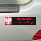 Polen zal nooit vergeten bumpersticker (Op auto)