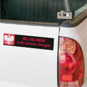 Polen zal nooit vergeten bumpersticker (Op Truck)