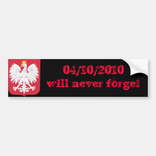 Polen zal nooit vergeten bumpersticker