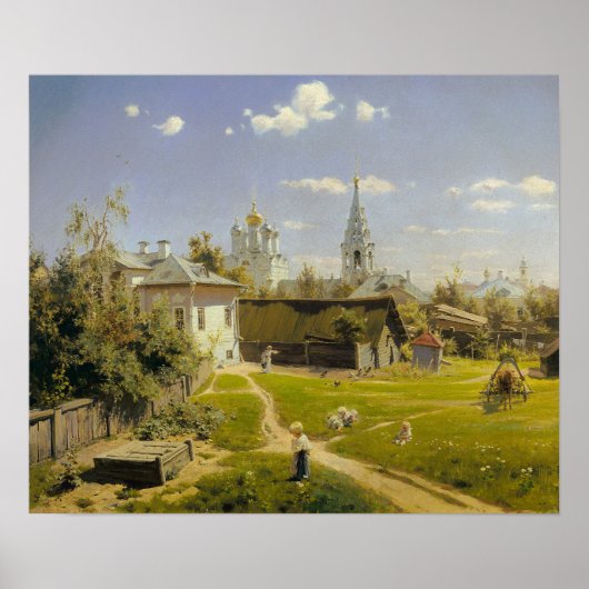 Polenov - Moskou Courtyard Poster (Voorkant)