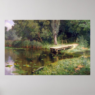 Polenov - Overwoekerde vijver Poster