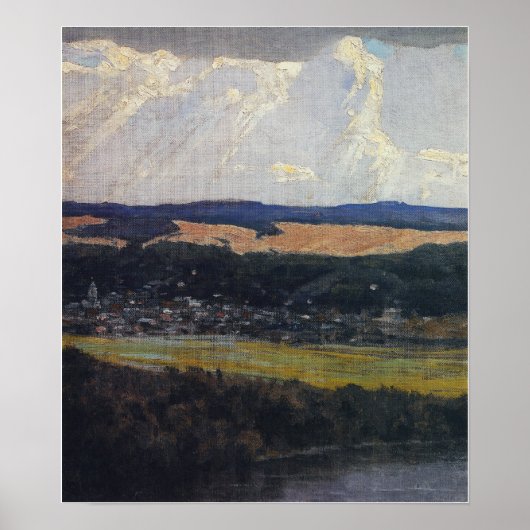 Polenov - Tarusa van de hoge bank van de Oka Poster (Voorkant)