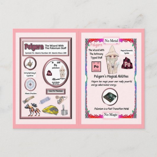 Polgarn Wizard - Polonium Element Briefkaart (Voorkant)