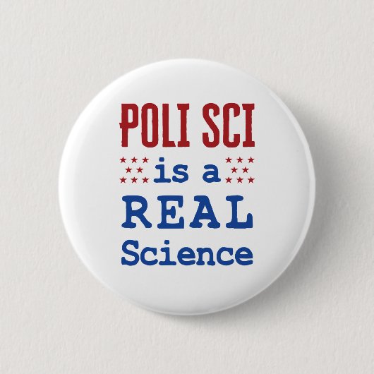 Poli Sci is een echte wetenschappelijke politicus Ronde Button 5,7 Cm (Voorkant)