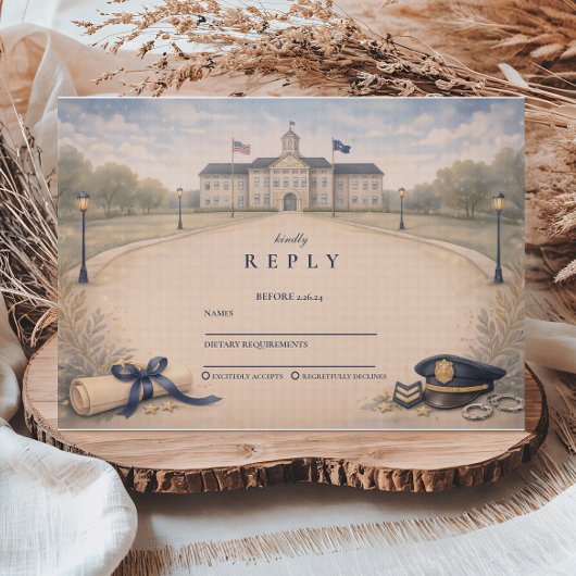 Police Academy Badge Ceremony Graduation RSVP Kaartje