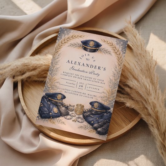 Police Academy Formal Badge Graduation Kaart