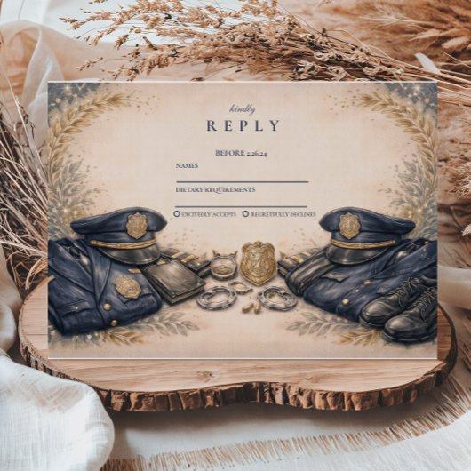 Police Academy Formal Badge Graduation RSVP Kaartje