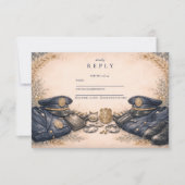 Police Academy Formal Badge Graduation RSVP Kaartje (Voorkant)