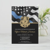 Police Academy Graduation Law Enforcement Flag Kaart (Staand voorkant)