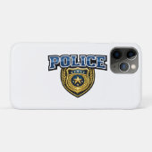 Police Badge Vetgedrukte Tekst Ontwerp Case-Mate iPhone Case (Achterkant (horizontaal))