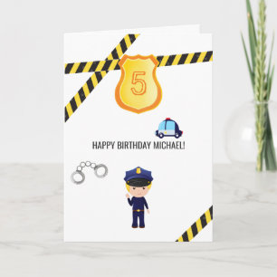Police Birthday Greeting Kaart