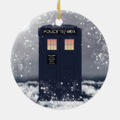 Police Call Box Keramisch Ornament (Achterkant)