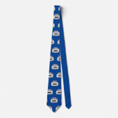 Police Car 911 Men's Blue Necktie Stropdas (Voorkant)