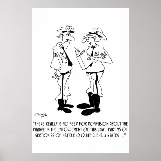 Police Cartoon 5842 Poster (Voorkant)