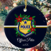 Police Christmas Elegant Holiday Party Keramisch Ornament