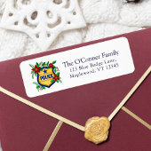 Police Christmas Elegant Holiday Return Address Etiket