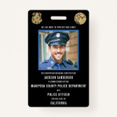 Police Department Law Enforcement Employee ID Badge (Voorkant)