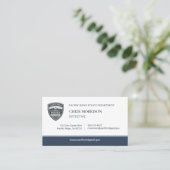 Police Detective Logo Business Card Visitekaartje (Staand voorkant)