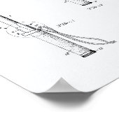 Police Extensible Stick 1968 Patent - White Paper Poster (Hoek)
