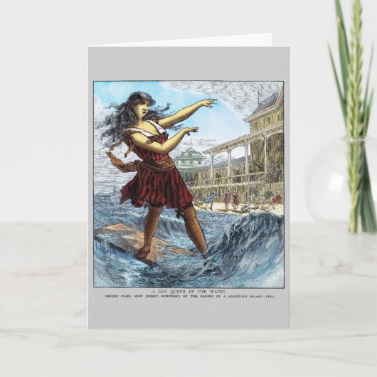 Police Gazette Notecard Sandwich Island Kaart (Voorkant)