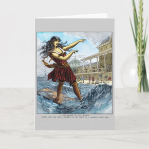 Police Gazette Notecard Sandwich Island Kaart