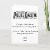 Police Gazette notecard Whipping Kaart (Achterkant)