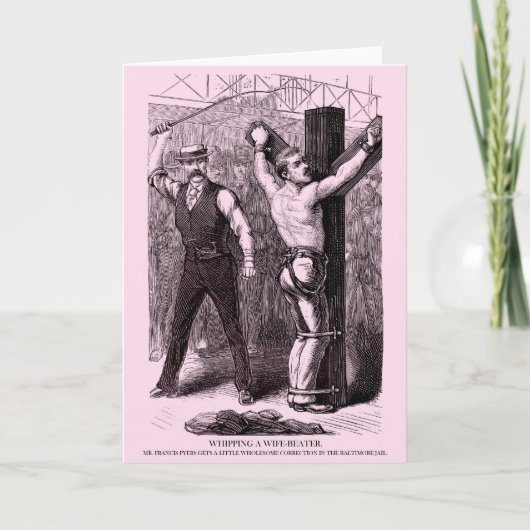 Police Gazette notecard Whipping Kaart (Voorkant)