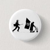 Police & Granny Ronde Button 3,2 Cm (Voorkant)